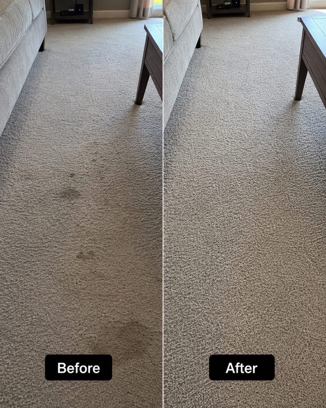 Carpet cleaning before and after result by RASO Cleaning Services