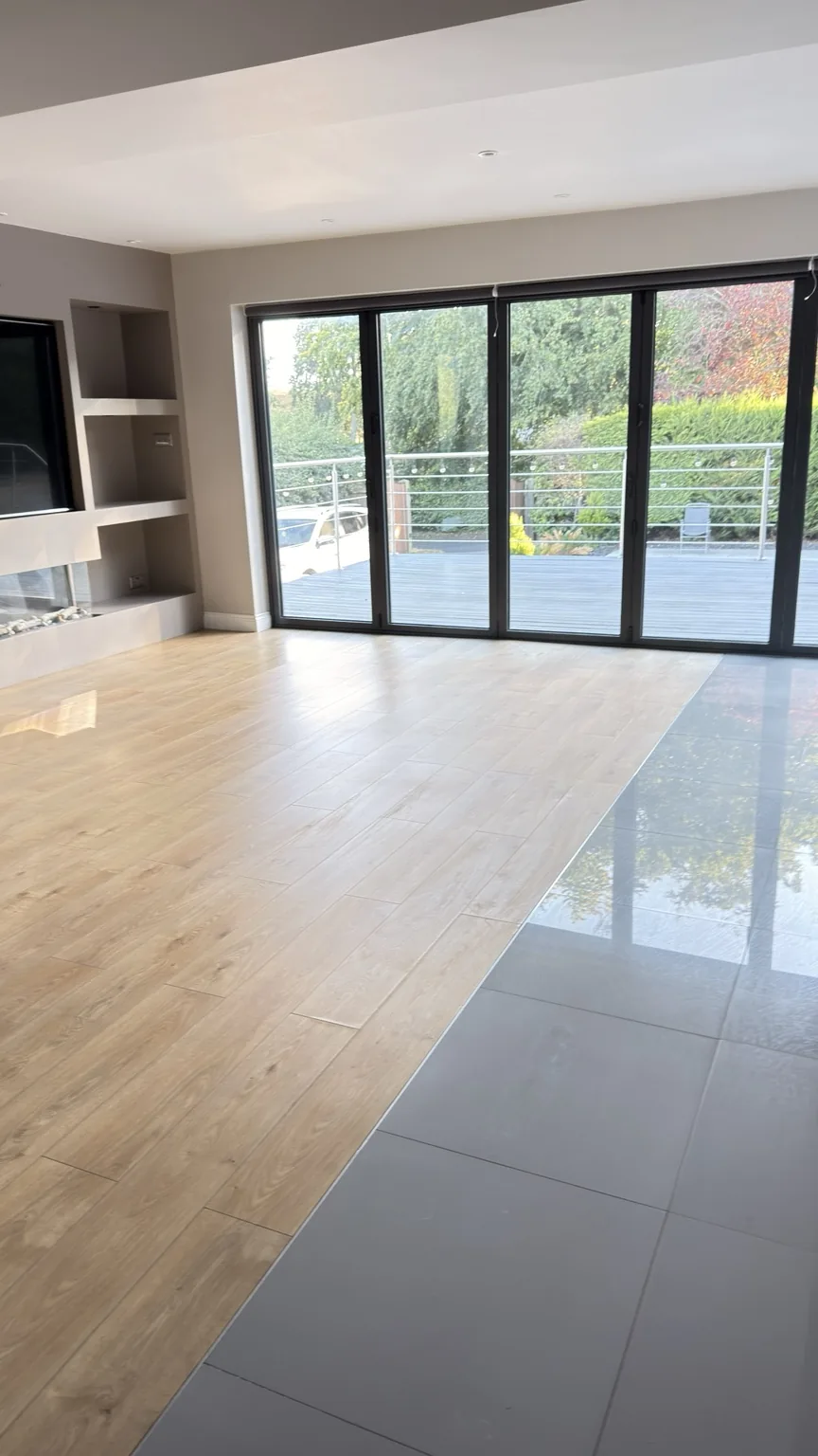 Empty modern living room after RASO end of tenancy or deep cleaning