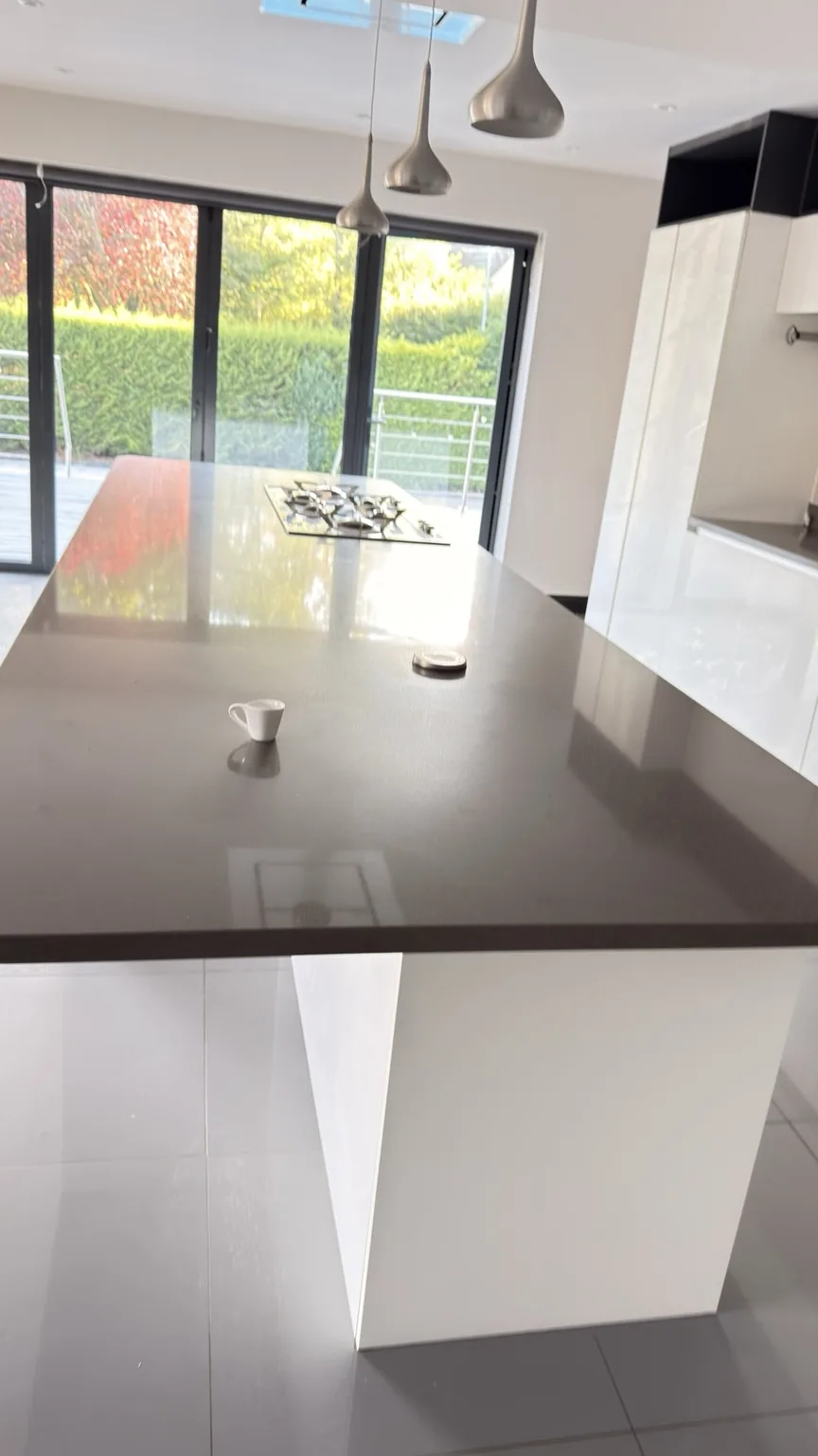 Clean modern kitchen island and surfaces after RASO cleaning