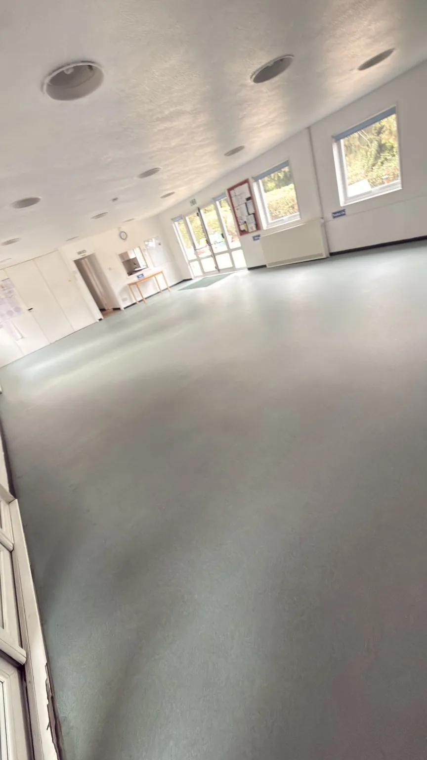 Clean school communal floor and hall after RASO commercial cleaning