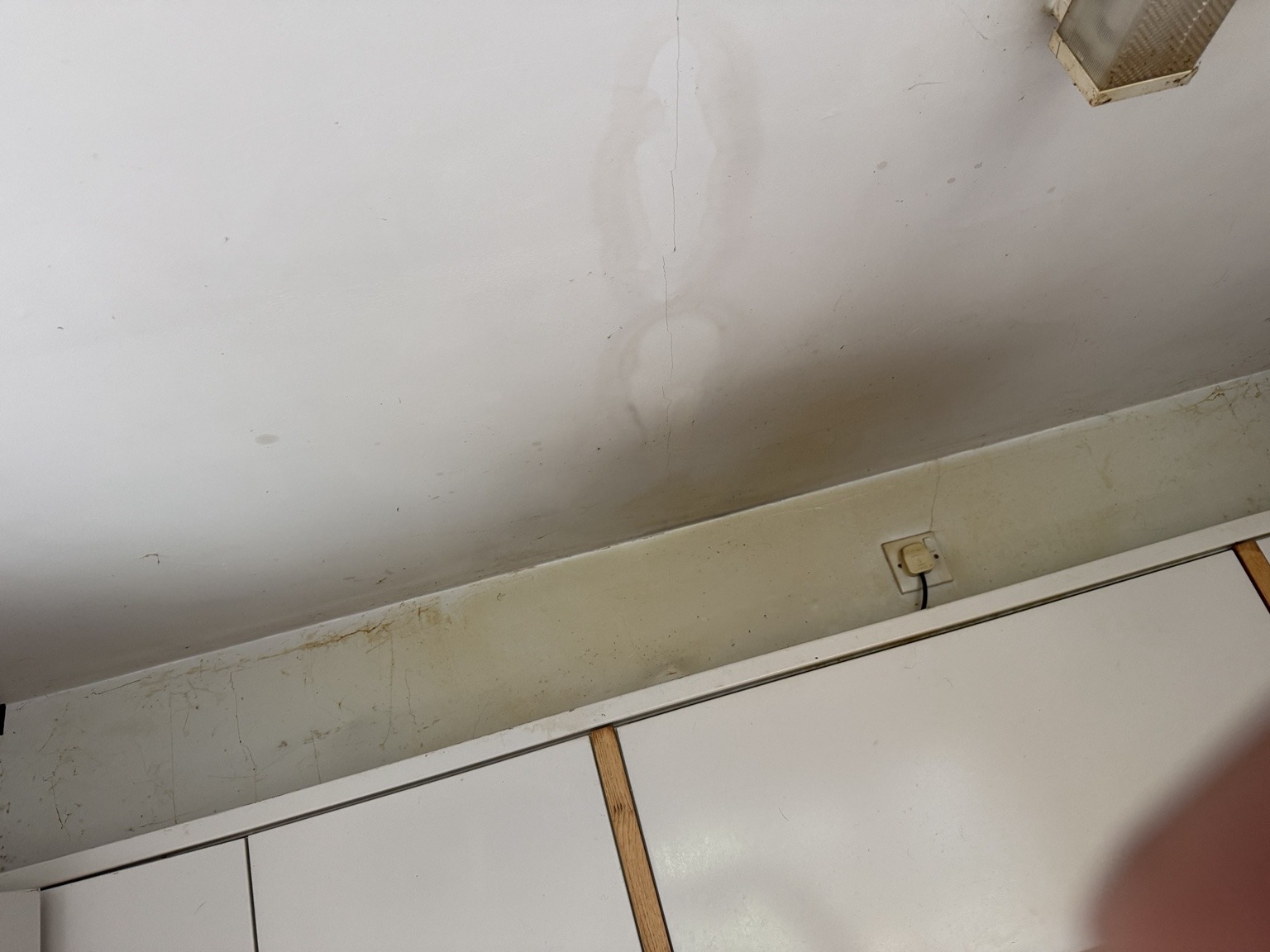 High level kitchen area before regular cleaning